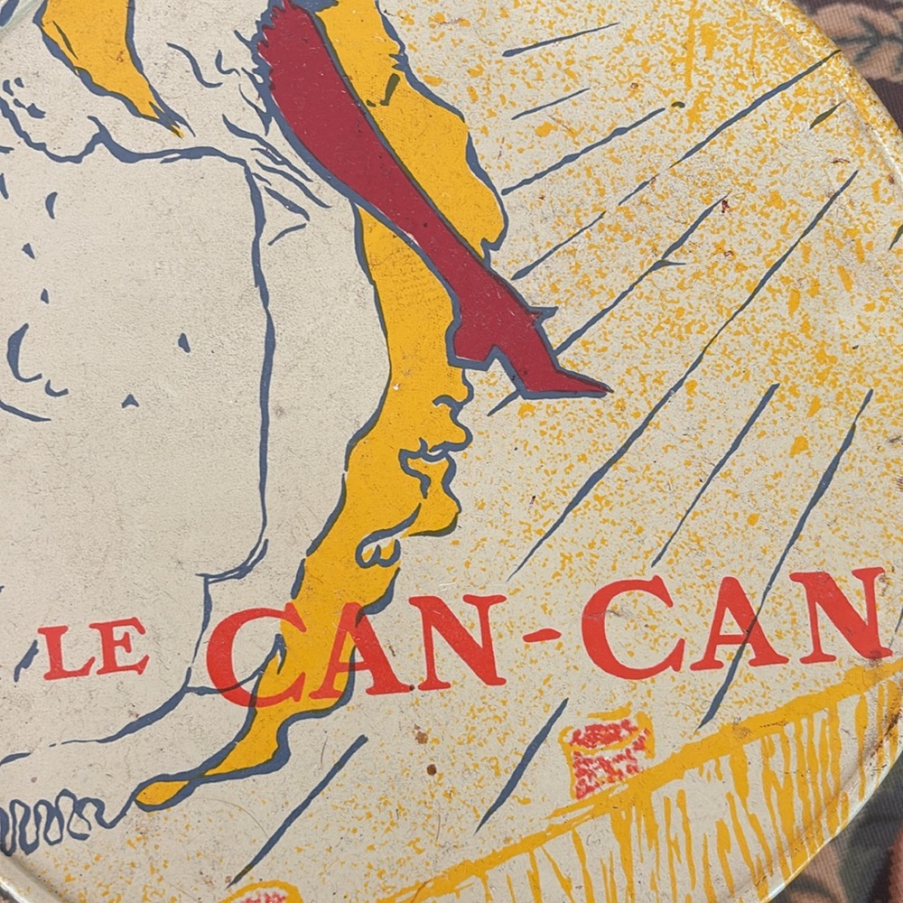 Vintage Troupe De Mlle “Le Can Can” French Toulouse Design Large Container - Picture 5 of 10